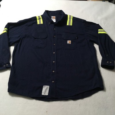 Carhartt CAT2 FR Flame Resistant Shirt Mens 2XL Hi Visibility #63680-20 BLUE