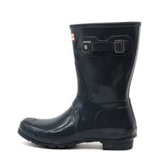 Hunter Damen Original Short Stiefel Navy Blau Gummi Mittel Gummistiefel EU 42