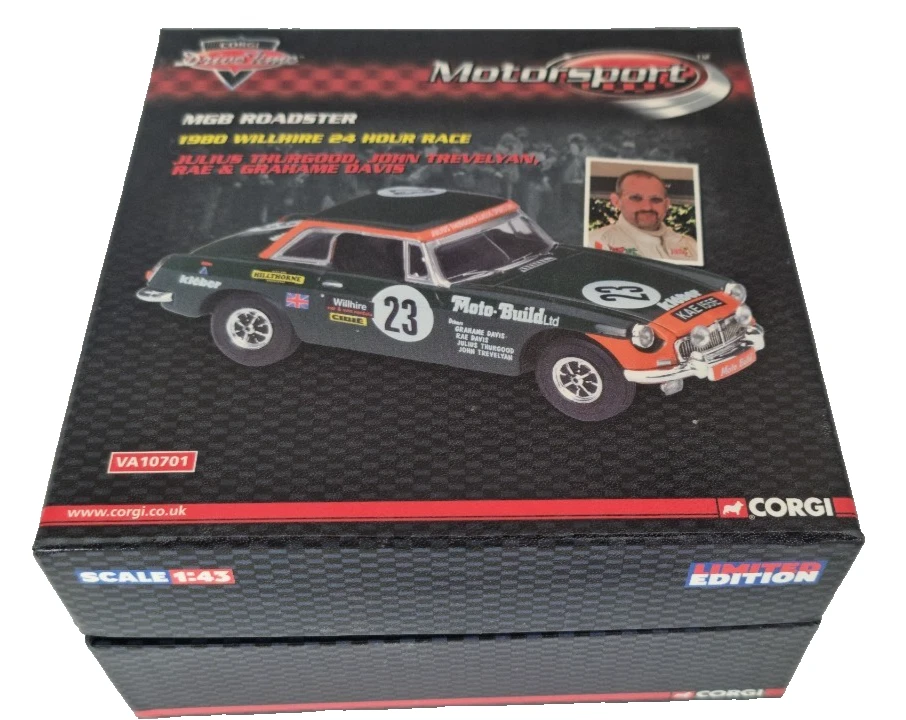 1/43 Scale MGB Roadster 1967 Corgi Diecast Model Car Julius Thurgood #23 VA10701 - Image 2 of 4