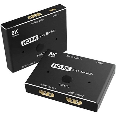 8K HDMI Switch 2 in 1 Out 4K@120Hz HDMI Switcher Support HDR10+, Dolby Vision...