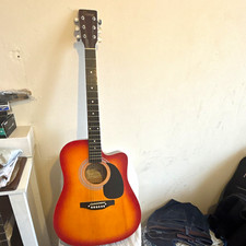 Encore ENWASAR 6-String Dreadnought Acoustic Guitar Sunburst Right-Handed