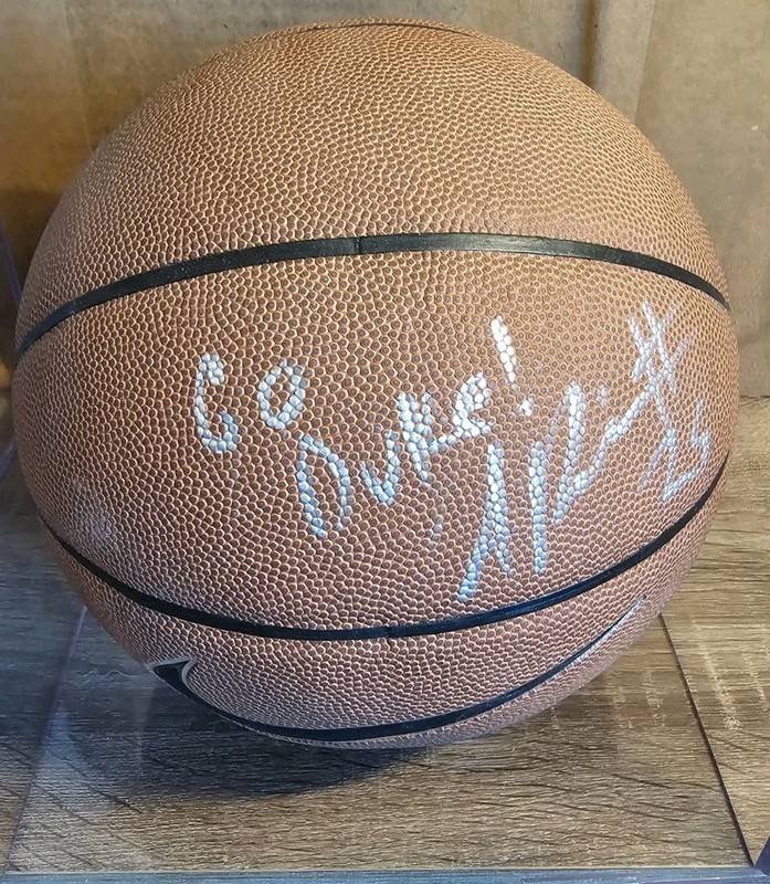 Austin Rivers Autographed Nike Blue Chip Basketball Inscribed GoDuke
