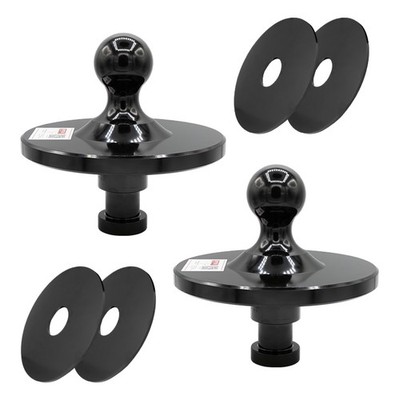 2Pk Kingpin to 2-5/16'' Gooseneck Ball Hitch Adapter w/ Rings Fit for Tractor