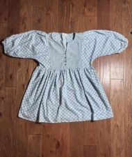 Hayden Los Angeles Prairie Cottagecore Blouson Baby Doll Dress, Size XLarge Blue