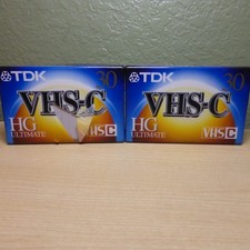 TDK E-HG Extra High Grade TC-30 Blank Camcorder Cassette Tape Lot of 2 New