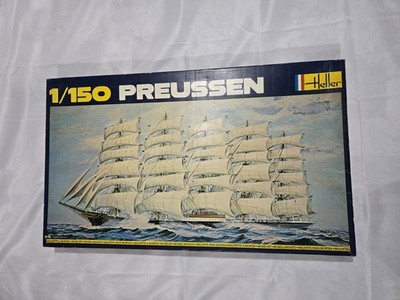 RARE Vtg 1970's Heller Preussen Ship Boat Model Kit N813 Inside Factory Sealed 