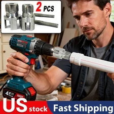 2 Pcs Carbon steel Water Pipe Threading Tool Integrated Internal & External Pipe