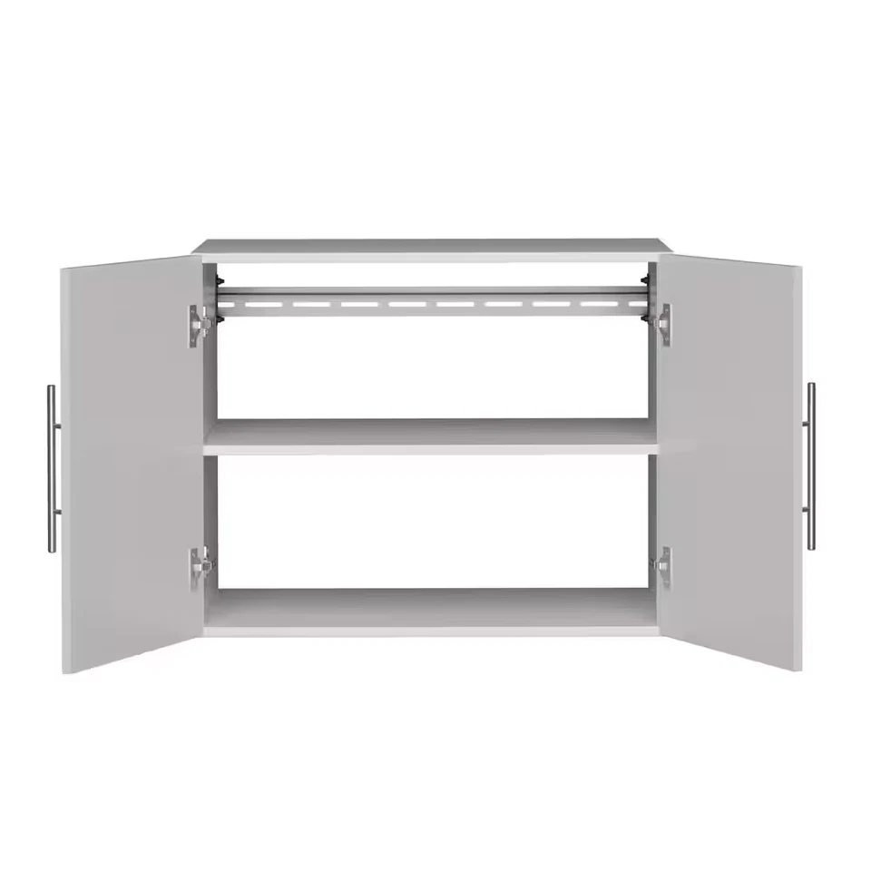 Hangups Collection Wood 1-Shelf Wall Mounted Garage Cabinet in Black and Grey (3 - Image 3 of 4