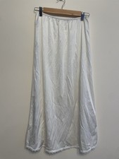 Vintage Warner s Perfect Measure Half Slip Women Large White 31" Satin Lace Trim