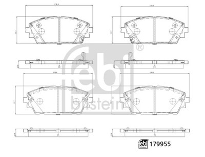 FEBI BILSTEIN Bremsbelagsatz Scheibenbremse 179955 für MAZDA BP SKYACTIV BP5H