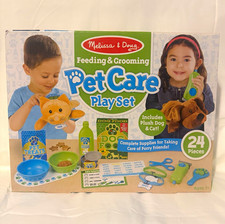 Melissa  Doug Pet Care Play Set 24pc Plush Dog  Cat 17360