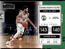 2021-22 Panini Contenders #18 Jayson Tatum Game Night Ticket
