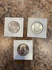Franklin Half Dollars 1963 90% Silver Lot of 3, Uncirculated, Nice & Frosty!