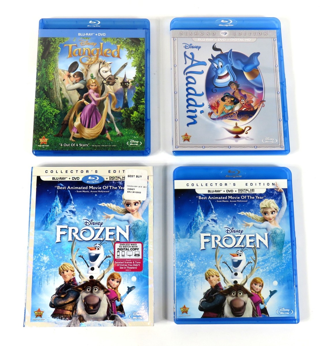 Disney Pixar Blu-Ray DVD Movies Lot of 18 Beauty Beast Frozen Lion