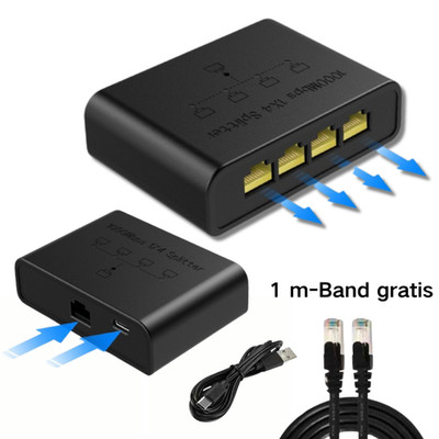 Gigabit Netzwerk Switch 5 Port LAN Verteiler 1000Mbit/s Ethernet RJ45 Hub USB-C