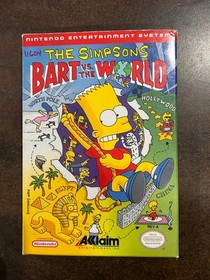 The Simpsons BART vs the World Nintendo NES Complete CIB!
