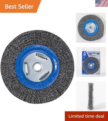 Mercer Industries - 6'' diameter x 3/4'' wide Crimped Wire Wheel with arbors of...