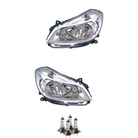 Halogen Scheinwerfer Set H7/H7 Chrom FüR Renault Clio III Inklusive Lampen