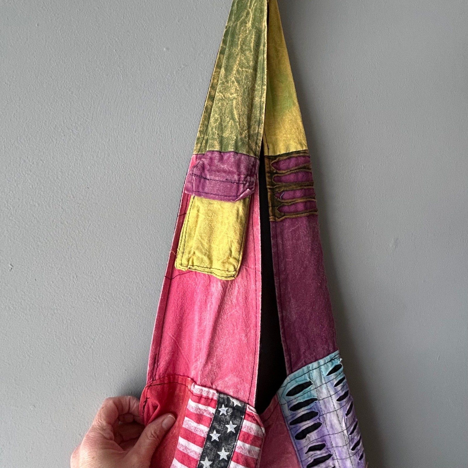 Boho Patchwork Eagle American Flag Shoulder Bag H… - image 3