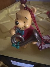 2 Winnie The Pooh Vintage Christmas Ornaments Season Of Song And 2007 Babies 1st