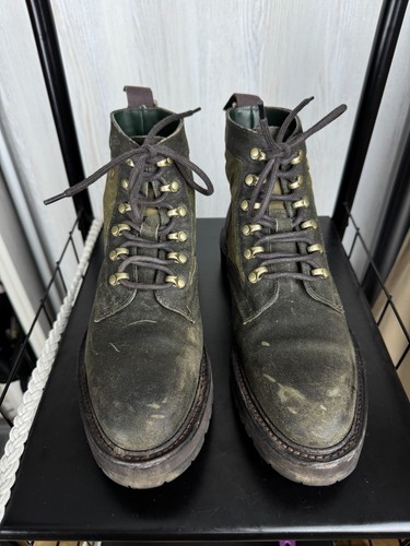 Barbour x Cheaney lace-up upcycled waxed-cotton ankle boots - Picture 6 of 16