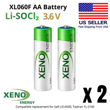Xeno XL-060F AA 3.6V Lithium Battery Fresh Dated Meter Heater Alarm 2 Batteries