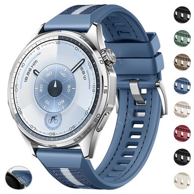 For Huawei Watch GT 6/5/4/3/2/2e 46mm Replacement Silicone+Nylon Strap Band 22mm