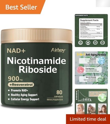 Transform Your Energy & Focus: Liposomal NAD+ 900 mg Supplement with Resveratrol