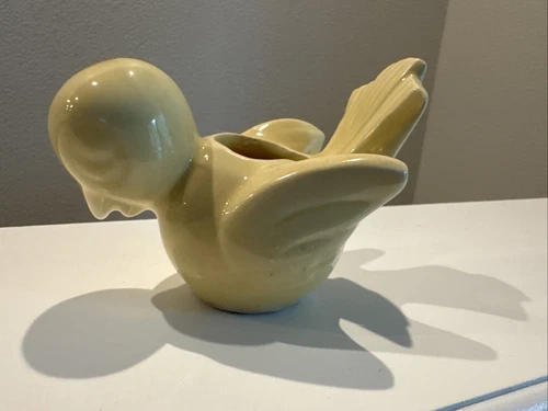 Vintage Shawnee Small Planter Yellow Bird Ceramic
