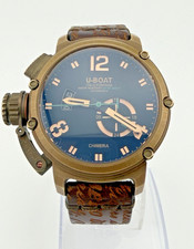 U-BOAT Chimera 46mm Bronze Auto - ETA2824-2 - Brown Leather Strap
