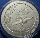 2015 P America The Beautiful Five (5) Ounce Silver Coin Kisatchie Box and COA