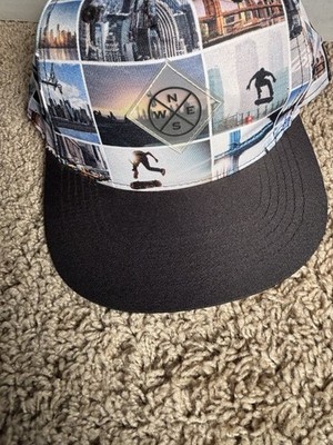 H&M Boys Snapback Hat City Photo Collage Adjustable Black Multicolor 8-12Y