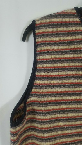 Chaleco multicolor a rayas de colección hecho en Estados Unidos para mujer talla grande - Imagen 4 de 11
