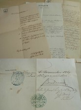 3 documents LINZ 1868/69 scholarship for students Apfelthaller, signatures BM and others