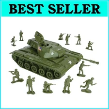 14-Inch Tim Mee Walker Bulldog Tank with Tactical Soldiers - Imaginative Playset