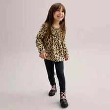 Toddler Girls' 2-Piece Animal Print Top & Legging Set   2T-5T