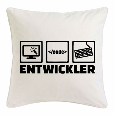 KISSENBEZUG 40X40cm ENTWICKLER - PROGRAMMIERER - WINDOWS - HTML 5 - PHP