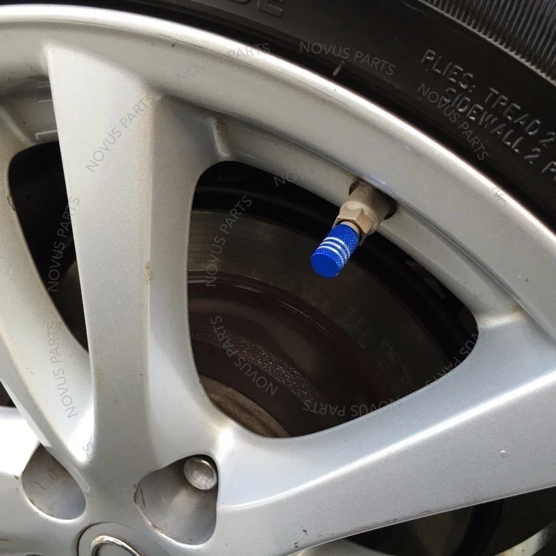 4x Tapa de válvula de neumático para Mazda B4000 6 3 patrón azul anillo de goma sello llanta de rueda Foto 4 de 4