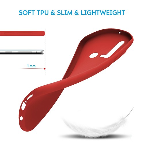 Cover Custodia Silicone Morbido Tpu SLim Soft per Huawei P20 Lite 2019 Rosso - Foto 3 di 8