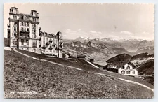 Hotel Rigi-Kulm RPPC Ritz Alps Mountains Switzerland Posted 1950 Vintage Card