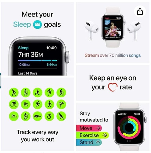 Apple Watch SE GPS 44MM - Aluminio negro más paquete extra - Imagen 6 de 6