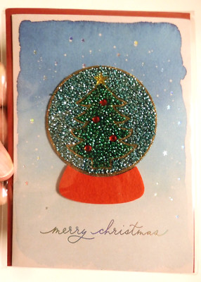 1 Papyrus Cards High Quality Christmas Snow Globe with Holiday Tree