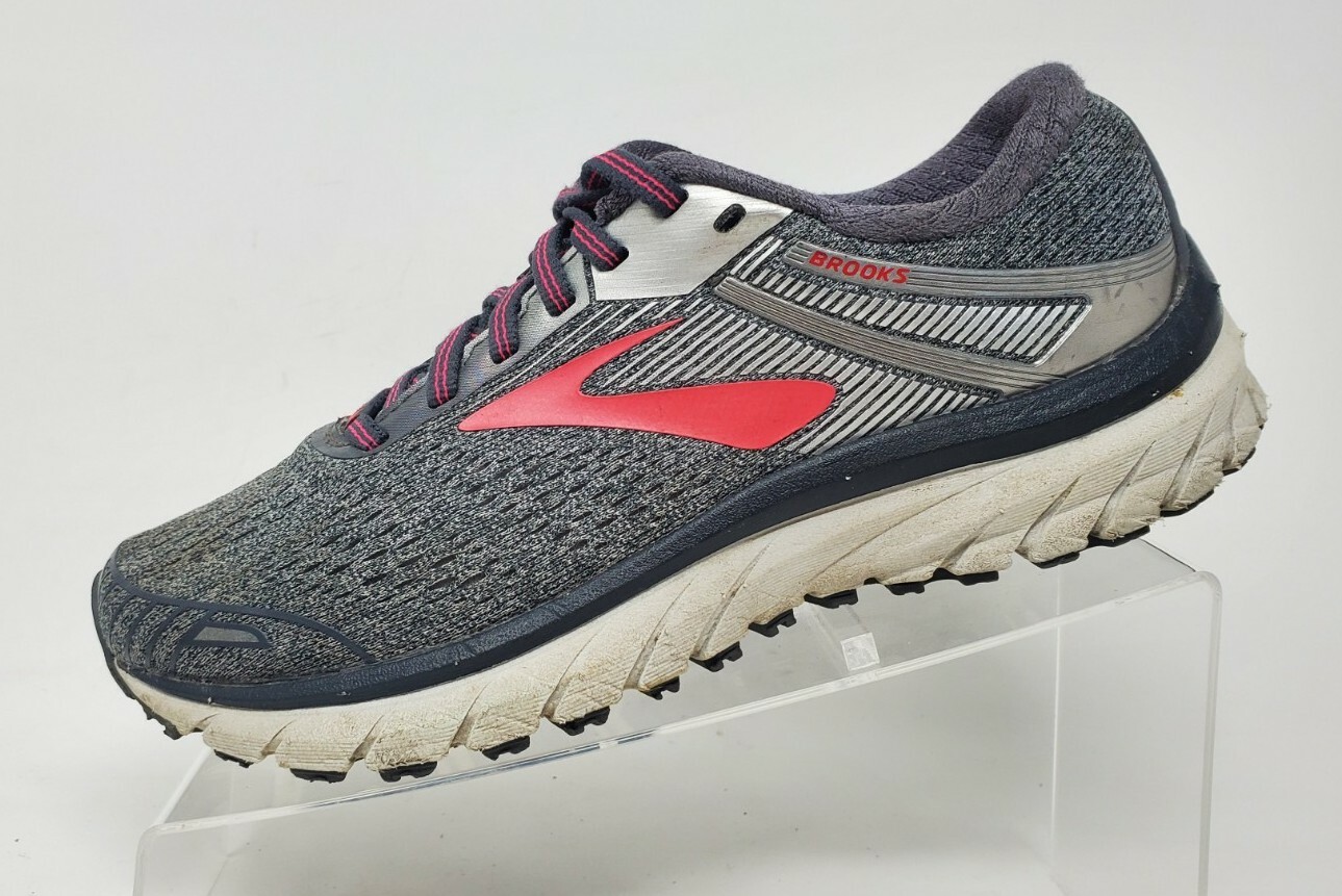 Brooks Adrenaline GTS 18 Womens Running Shoes Size 6 Gray Pink thumbnail 2