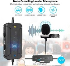 Lavalier Microphone for iPhone/Android Phone/DSLR Camera-19.6Ft