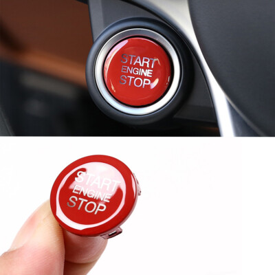 Red Engine Start Stop Push Switch Button Cover For Alfa Romeo Giulia 2017-19