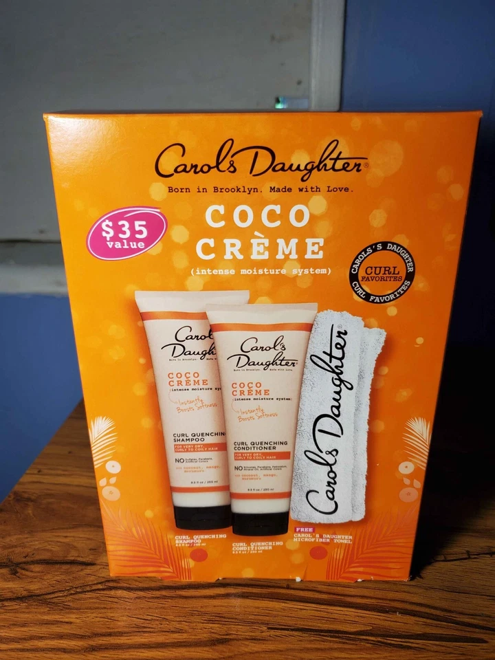 Champú, acondicionador y toalla BIG BOX CAROL'S HIJDER crema coco rizo. Foto 4 de 4