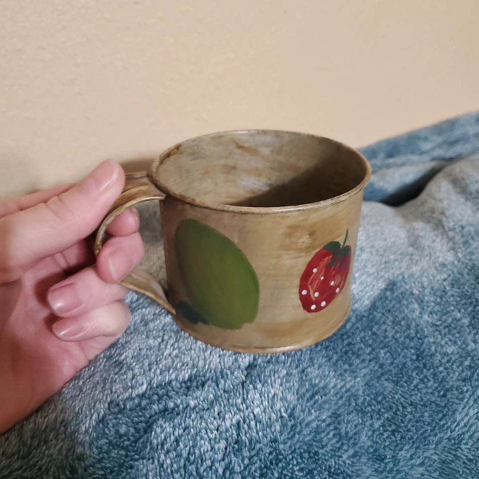 Vintage1969 Folk Art Tin Cup - Image 2 of 4