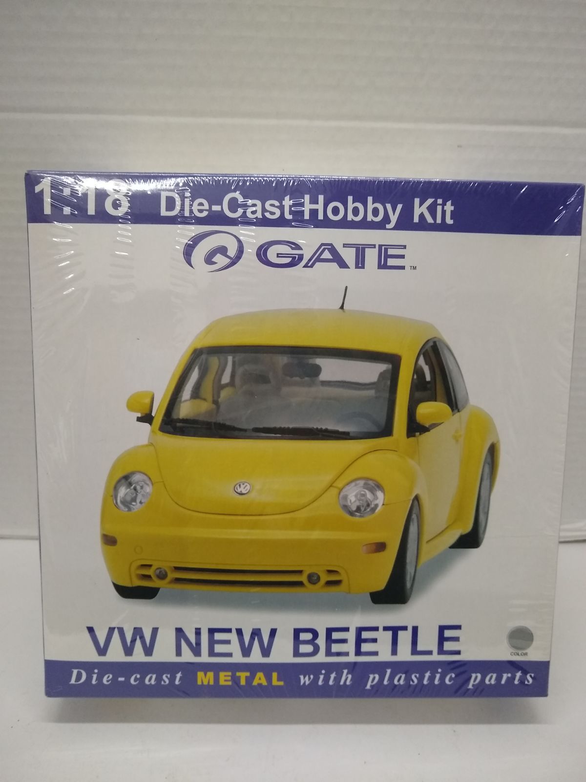 Gate 06038 1998 VW New Beetle Coupe 1/18 Scale Diecast Hobby Kit - Silver