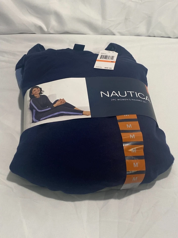 Conjunto de pijama para mujer Nautica 2 piezas azul marino Foto 3 de 4