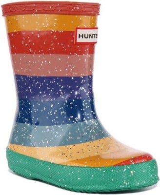 HUNTER Erste Kinder Klassisch Regenbogen Glitzer Gummistiefel